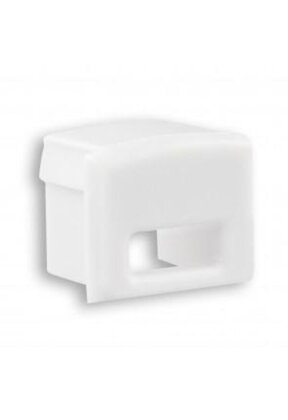 06WIT eindkapje met kabeldoorvoer