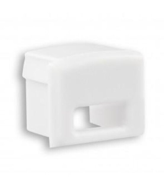 06WIT eindkapje met kabeldoorvoer