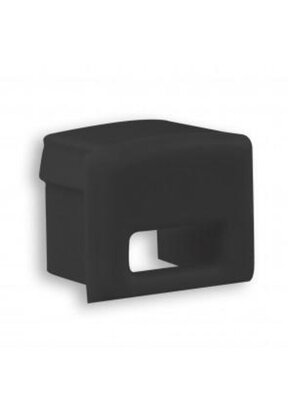 06ZWART eindkapje met kabeldoorvoer