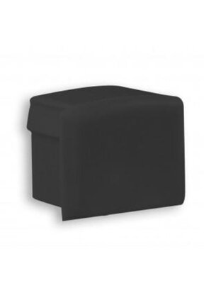 06ZWART eindkapje zonder kabeldoorvoer