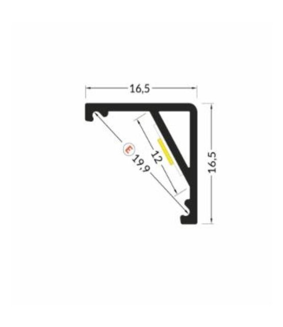 Sample Led profiel C12 ALU
