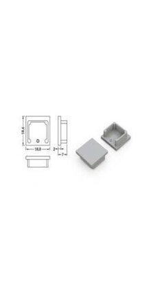 Eindkap voor LED profiel zonder kabeldoorvoer 20WIT