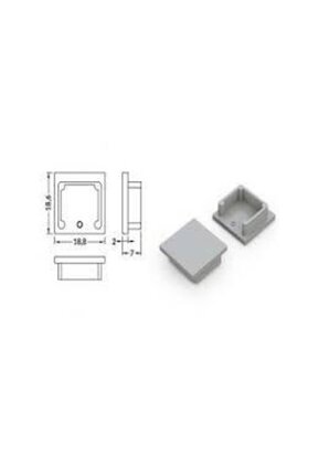 Eindkap voor LED profiel zonder kabeldoorvoer 20WIT