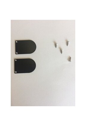 2 x LED profiel eindkapjes inclusief schroeven PL5 C5 Spica - Zwart