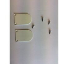 2 x LED profiel eindkapjes inclusief schroeven PL5 C5 Spica - Wit