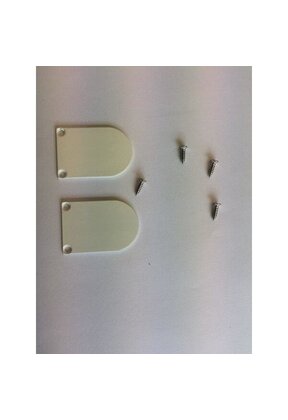2 x LED profiel eindkapjes inclusief schroeven PL5 C5 Spica - Wit