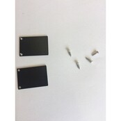 2 x LED profiel eindkapjes inclusief schroeven PL5 C6 Spica - Zwart