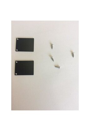 2 x LED profiel eindkapjes inclusief schroeven PL2 Spica - Zwart