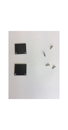 2 x LED profiel eindkapjes inclusief schroeven 01ZWART Spica