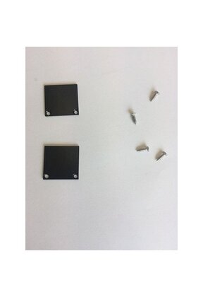 2 x LED profiel eindkapjes inclusief schroeven 01ZWART Spica