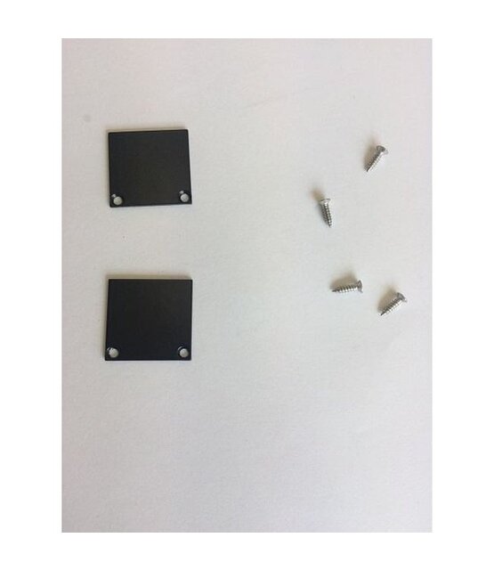 2 x LED profiel eindkapjes inclusief schroeven 01ZWART Spica