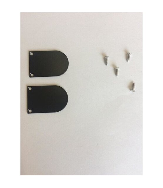 2 x LED profiel eindkapjes inclusief schroeven XL06.C4 - ZWART