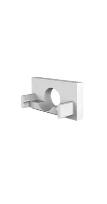 Eindkap met kabeldoorvoer - 301WIT