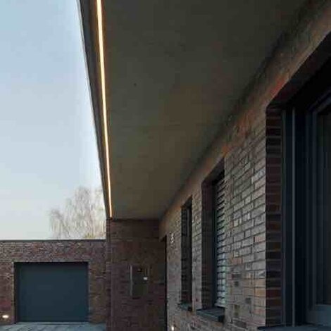 LED strips in beton verwerken met LED profielen voor betonwerken