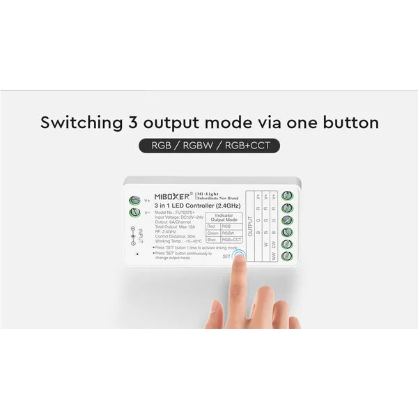 RGBW mi light remote en RGBW controller pairen of koppelen