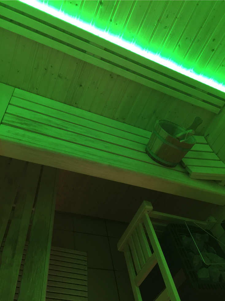LED strips sauna