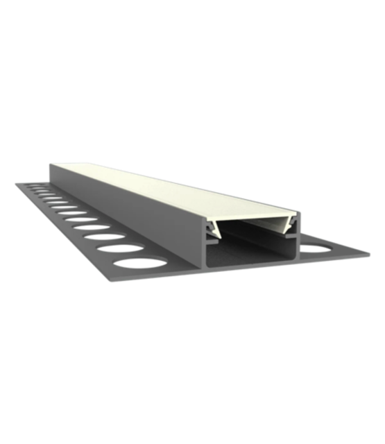 LED tegel en stuc profiel inclusief klikafdekking 58.04mm x 10,8mm - STUC400