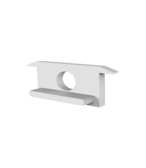 Eindkap met kabeldoorvoer - 308WIT
