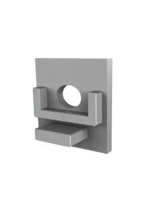 Eindkap  met kabeldoorvoer - 303ALU