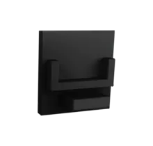 Eindkap  zonder kabeldoorvoer - 303ZWART