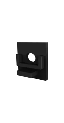 Eindkap  met kabeldoorvoer - 303ZWART