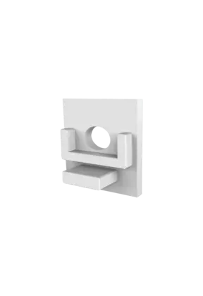 Eindkap  met kabeldoorvoer - 303WIT