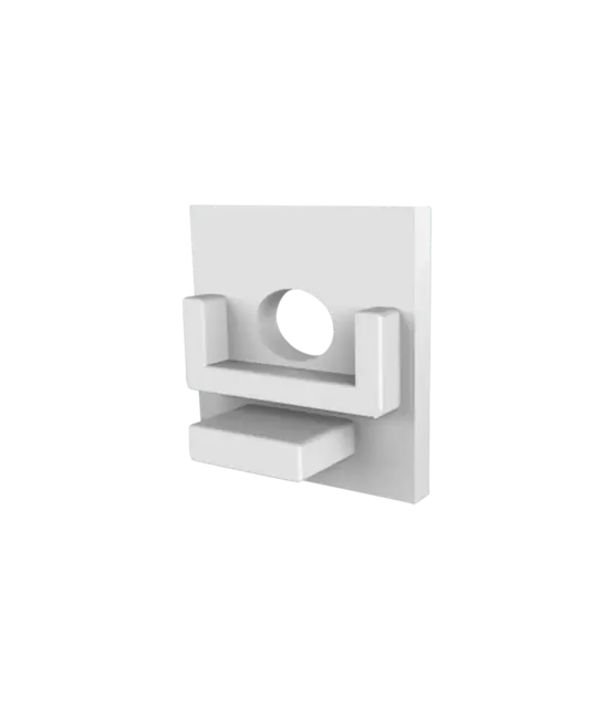 Eindkap  met kabeldoorvoer - 303WIT