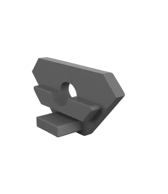 Eindkap  met kabeldoorvoer - 323ALU