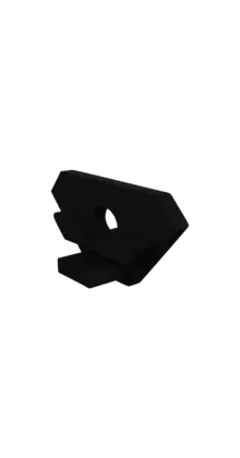 Eindkap  met kabeldoorvoer - 323ZWART