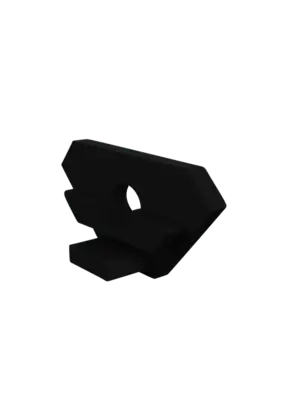 Eindkap  met kabeldoorvoer - 323ZWART