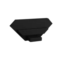 Eindkap  zonder kabeldoorvoer - 323ZWART