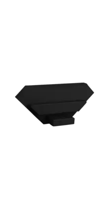 Eindkap  zonder kabeldoorvoer - 323ZWART