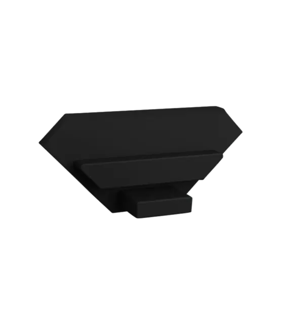 Eindkap  zonder kabeldoorvoer - 323ZWART