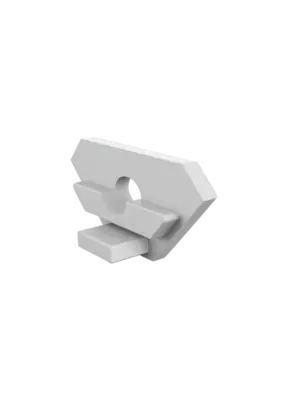 Eindkap  met kabeldoorvoer - 323WIT