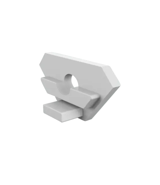 Eindkap  met kabeldoorvoer - 323WIT