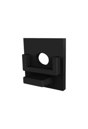 Eindkap  met kabeldoorvoer - 318ZWART