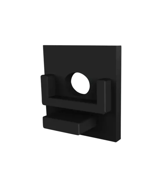 Eindkap  met kabeldoorvoer - 318ZWART