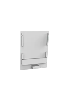 Eindkap  zonder kabeldoorvoer - XL340WIT