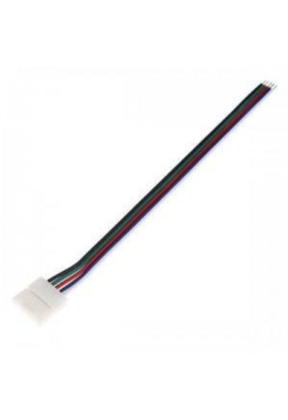 10mm RGBW / RGBWW LED strip verbindingsstuk met draad 1 zijdig - IP20