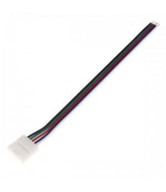 10mm RGBW / RGBWW LED strip verbindingsstuk met draad 1 zijdig - IP20