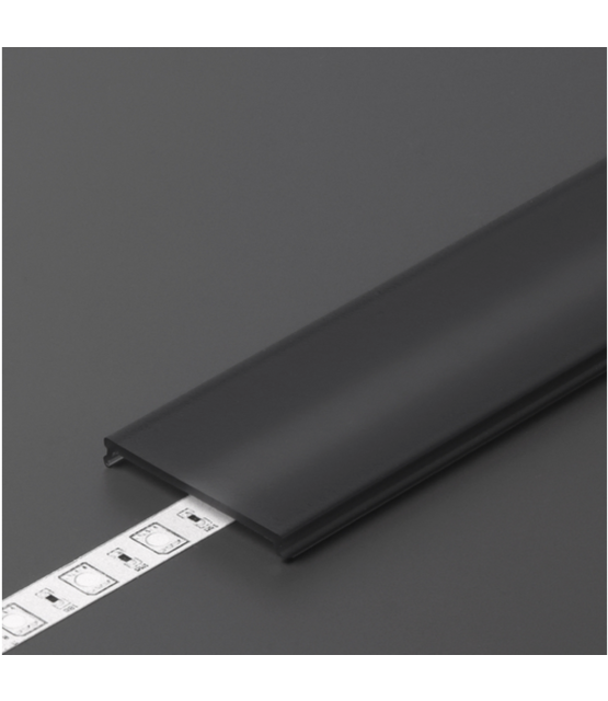 20 meter Losse LED profiel klikafdekking - Zwart - XL10ALU, XL10WIT, XL10ZWART,XL11ALU, XL11WIT, XL11ZWART