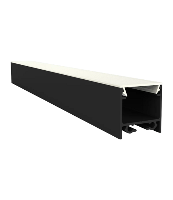 LED profiel inclusief opaal klikafdekking 15mm x 15,69mm - 302ZWART