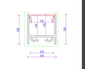 LED profiel inclusief klikafdekking 20mm x 20mm - 318ZWART