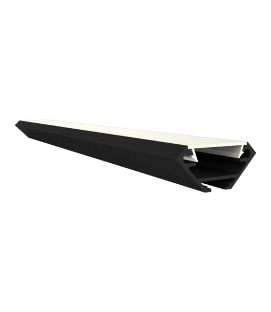 Zwart LED hoekprofiel inclusief afdekking 27.05 x 12.35 mm - 323ZWART