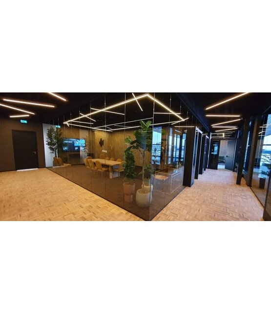 Zwart LED opbouw profiel met afdekking 18,1 mm x 19,02 mm - 18ZWART