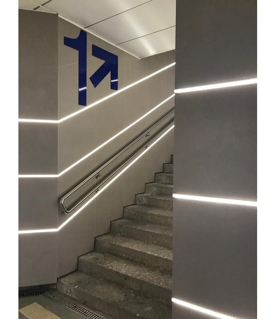 LED gipsplaat profiel met opaal klikafdekking 77 mm x 13,5 mm GIPS200