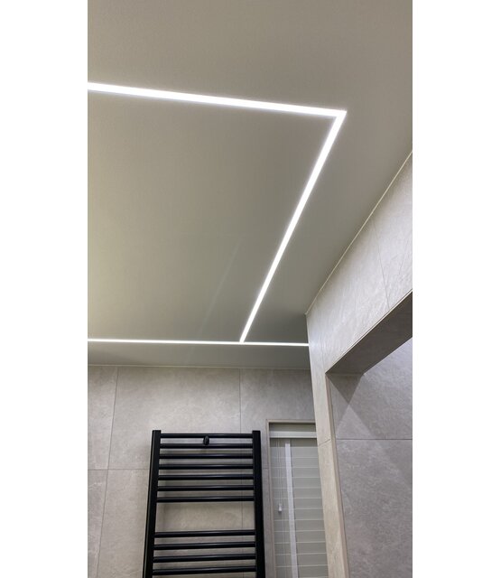 LED tegel en stuc profiel inclusief klikafdekking 58.04mm x 10,8mm - STUC400