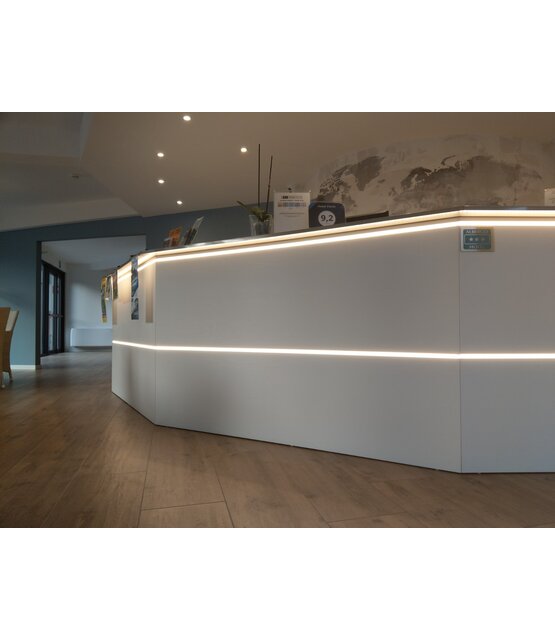 LED profiel met platte opaal afdekking 16,80mm x 12,41mm - 05.1Alu