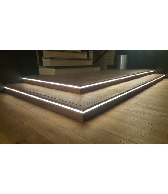 LED profiel met platte opaal afdekking 16,80mm x 12,41mm - 05.1Alu
