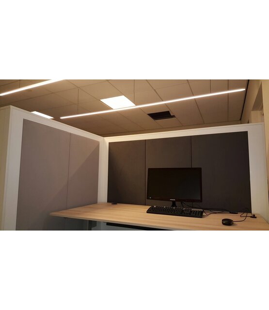 WIT Ophangsysteem voor LED profiel - PL10Alu, PL10Wit, PL10Zwart